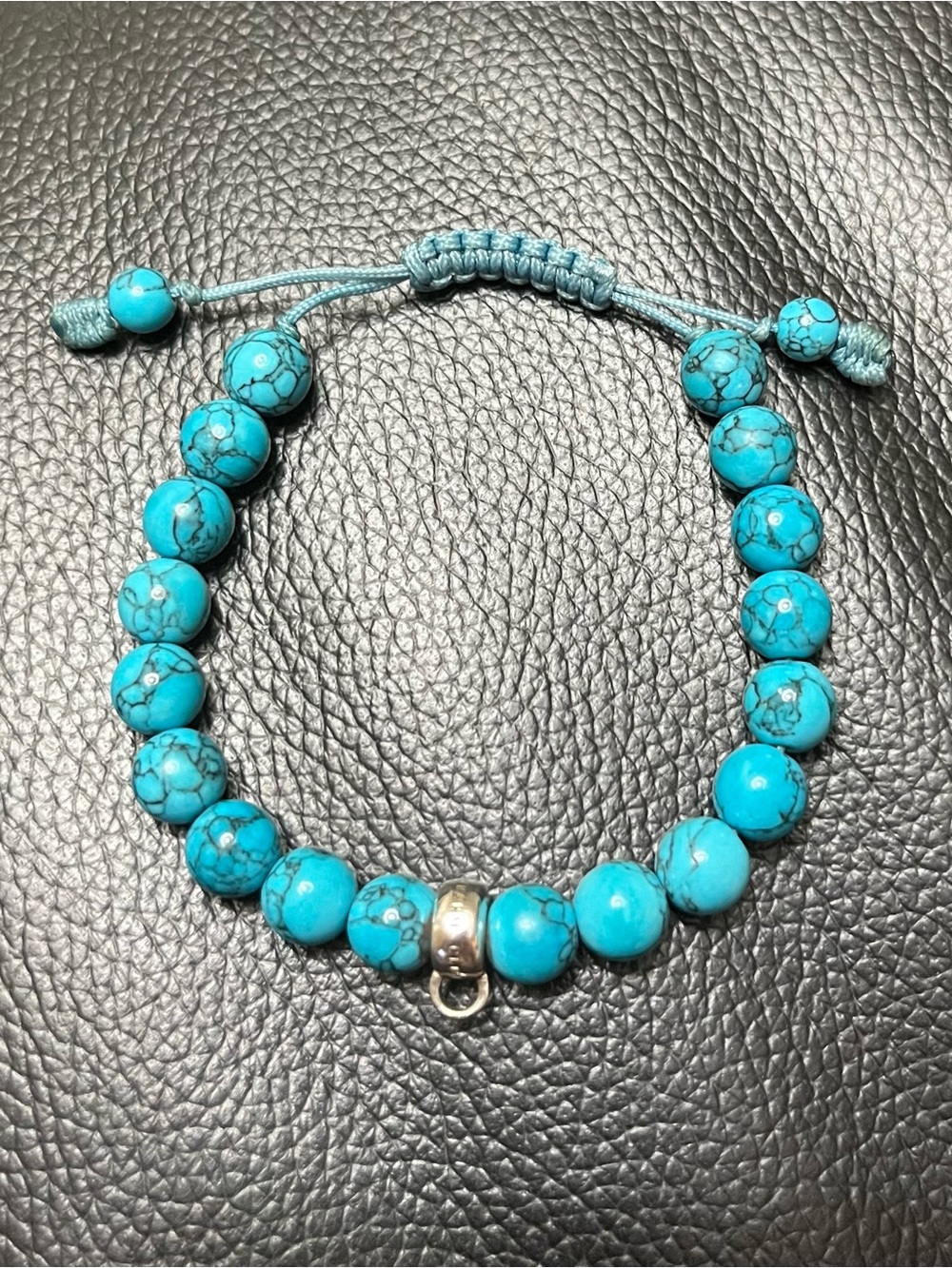 Thomas Sabo Turquoise Beaded Drawstring Charm Bracelet - Sterling Silver